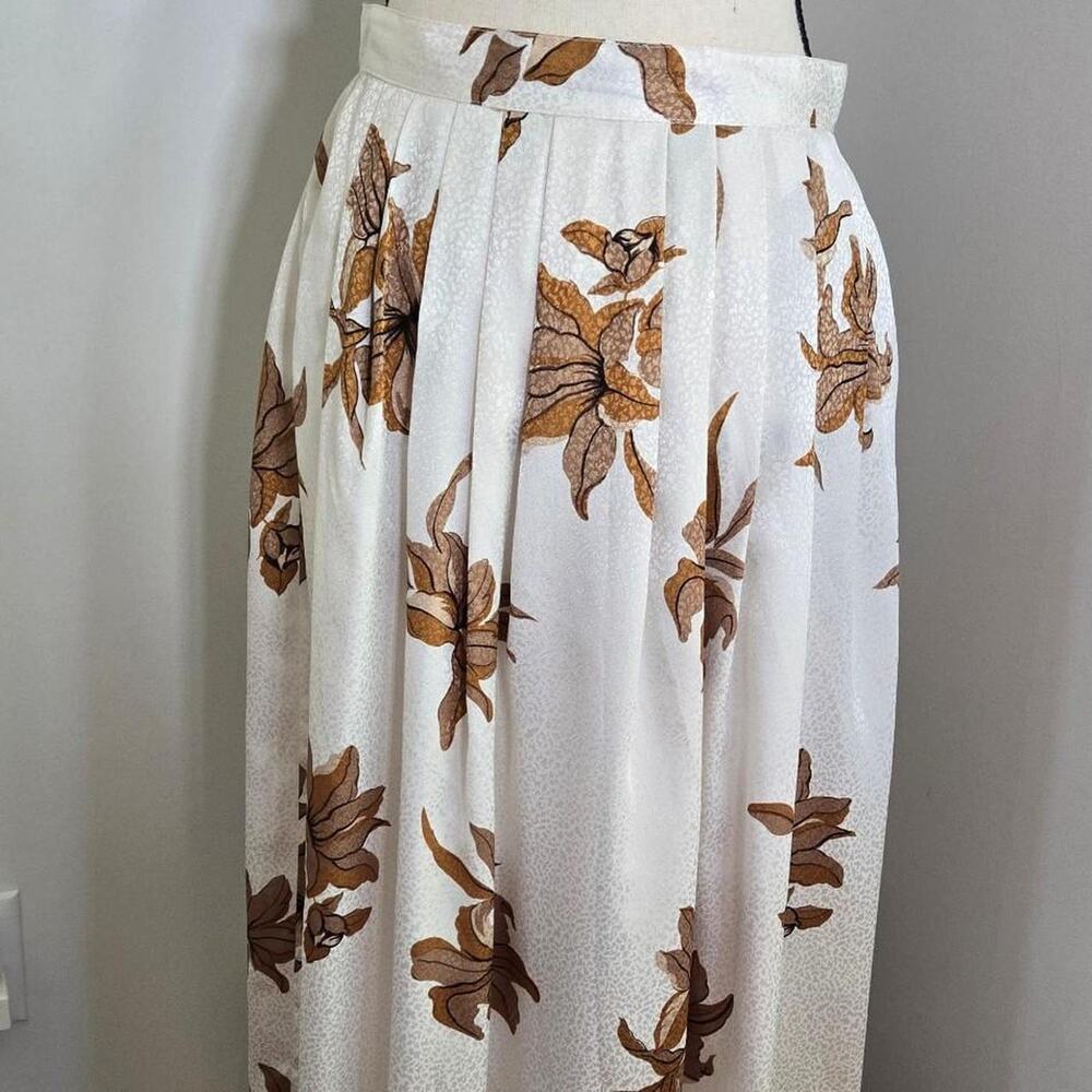 vintage 90s y2k career 2000s 70s maxi skirt floral print pleats small?